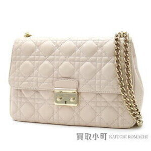 Christian Dior Miss Cannage Chain Shoulder Bag Pink Lambskin Crossbody